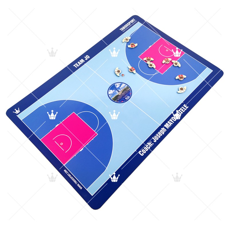 Personalized basketball coaching board, magnets on both sides, size: 338x500mm