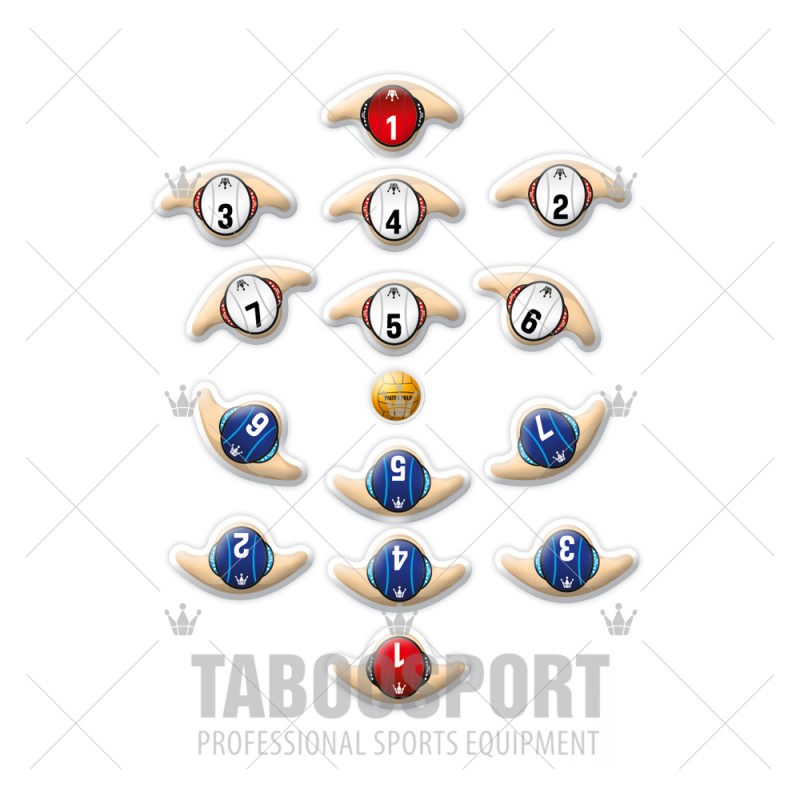 Water polo magnets set - Player type 18mm, PRICE: 12,00 €