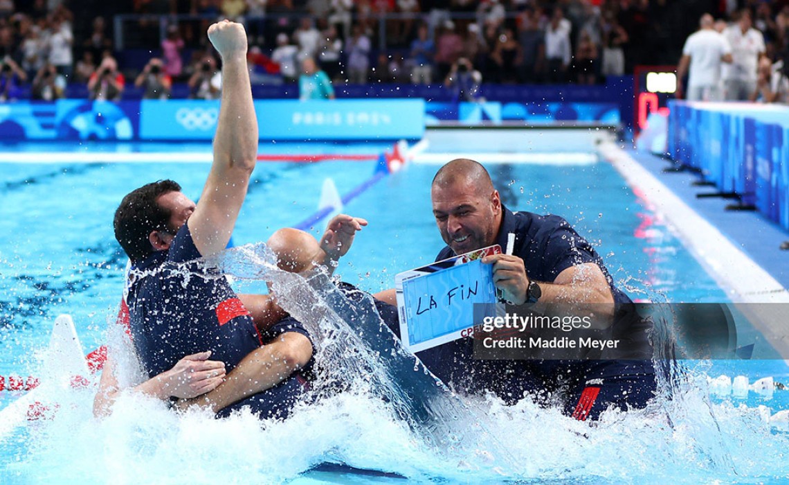 Gold coaching board from Olympic games 2024. Paris