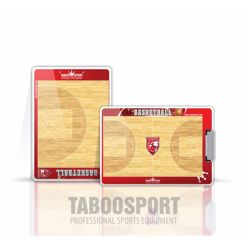 Personalized basketball coaching board, write/erase, size: 220x325mm