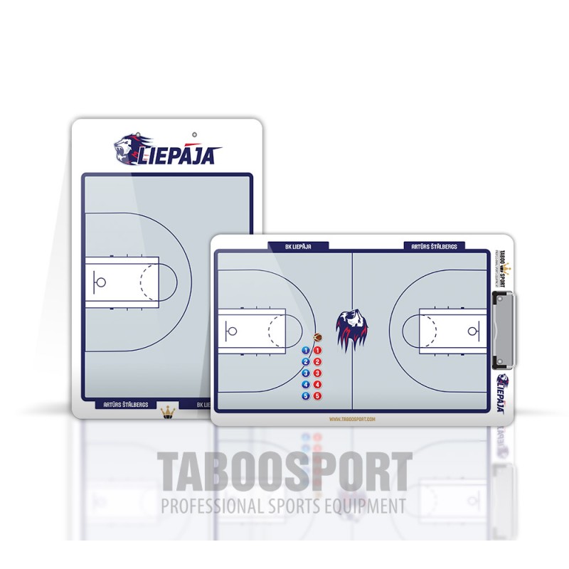 Personalized basketball coaching board, single-sided magnets, size: 245x380mm 