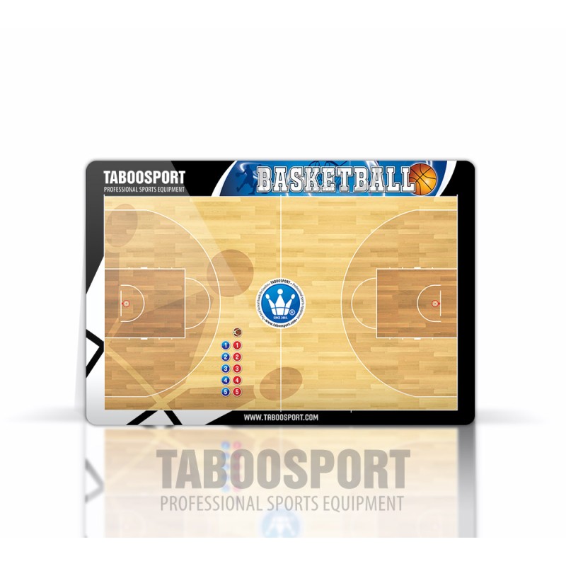 Taboosport basketball coaching board, single-sided magnets, size: 338x500mm