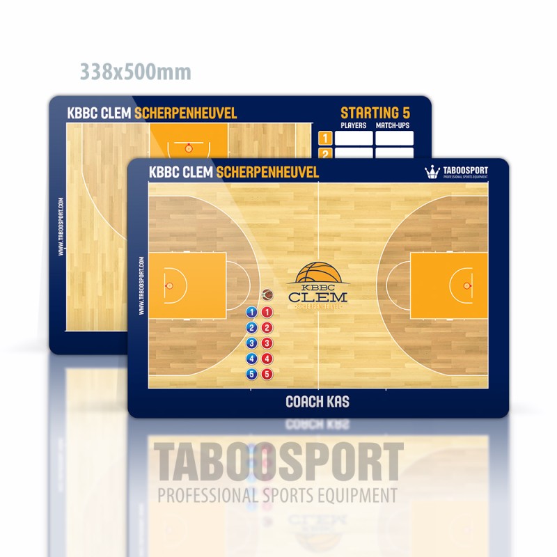 Personalized basketball coaching board, single-sided magnets, size: 338x500mm, PRICE: 85,00 €