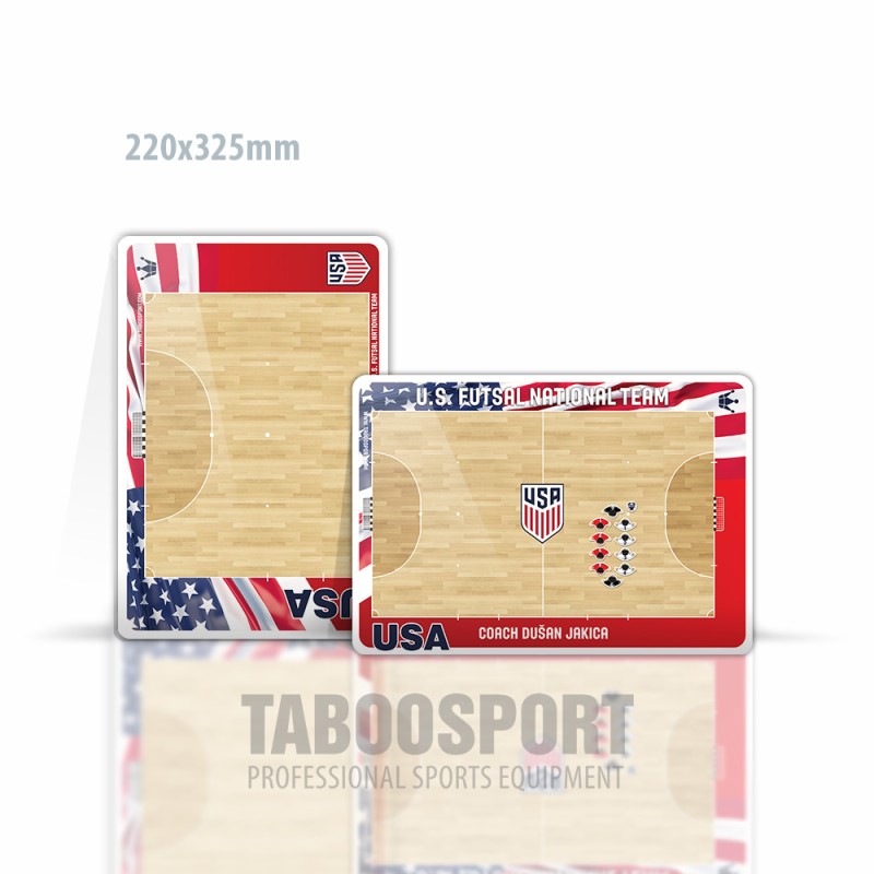 Personalized futsal coaching board, single-sided magnets, size: 220x325mm
