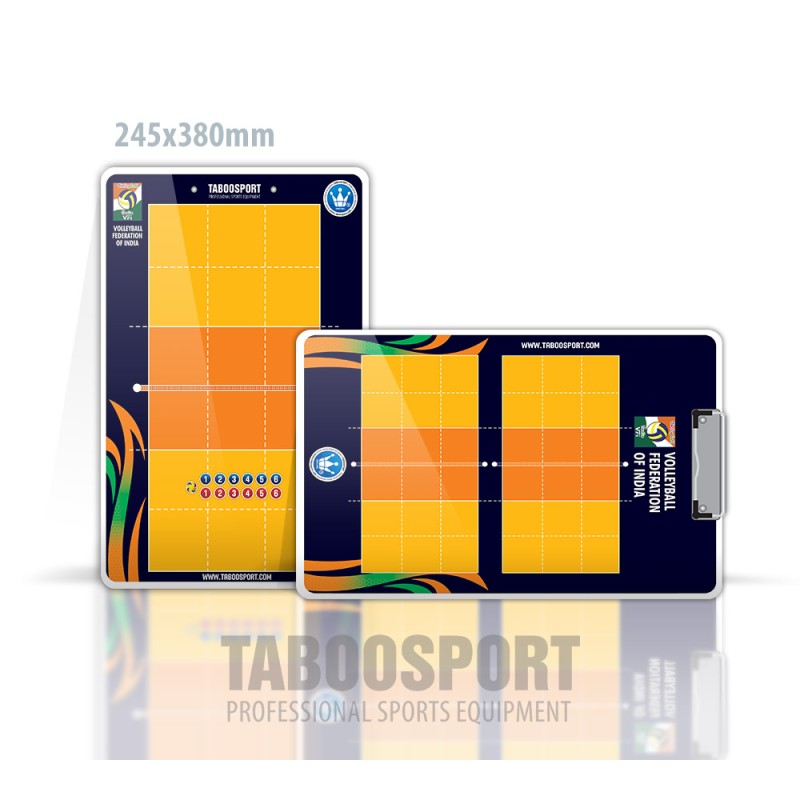 Personalized volleyball coaching board, single-sided magnets, size: 245x380mm
