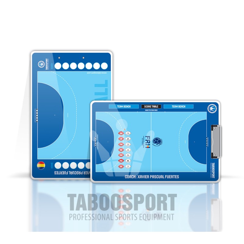 Personalized handball coaching board, single-sided magnets, size: 245x380mm