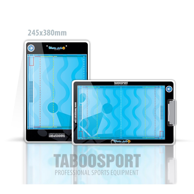 Taboosport water polo coaching board, write / erase, size: 245x380mm